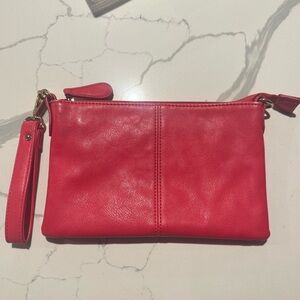 Charming Charlie Chain Strap Wristlet Pink Bag